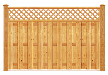 Lattice Top Wood Fence Contractor in Northwest Chicago